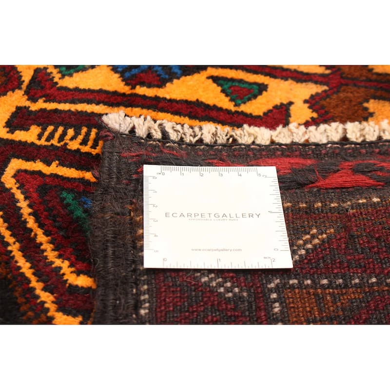 ECARPETGALLERY Hand-knotted Teimani Orange Wool Rug - 3'7 x 5'11