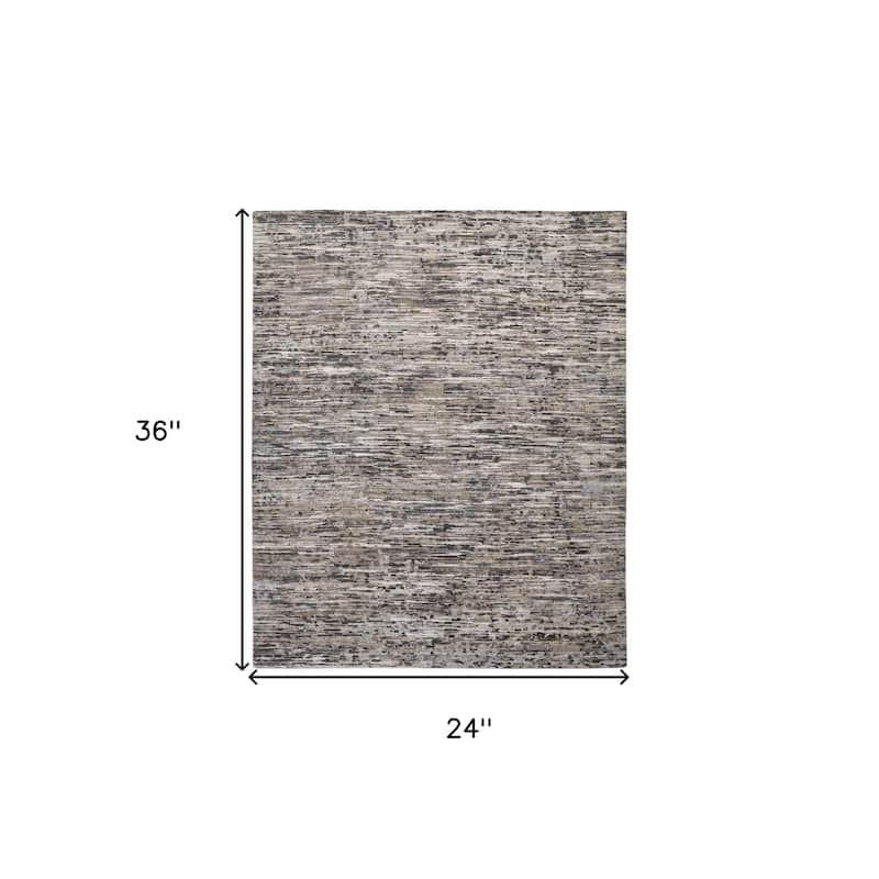 Yeros Abstract Soft Durable Area Rug By HomeRoots - 2' x 3'