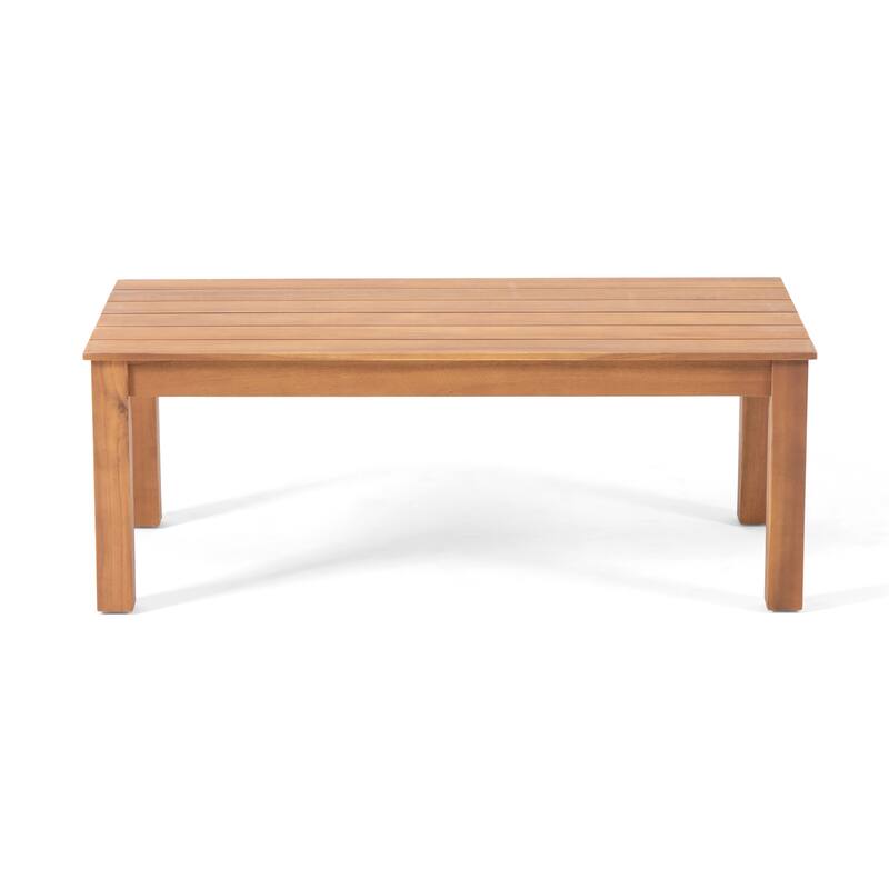Temecula Acacia Wood Outdoor Loveseat and Coffee Table Set with Cushions by Christopher Knight Home