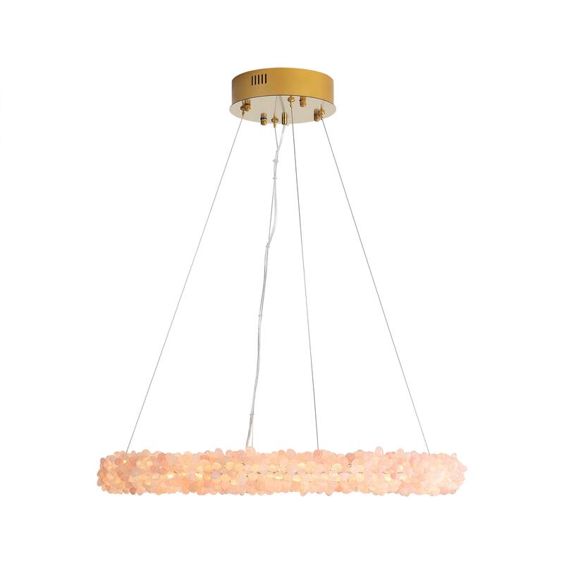Corallo 22" LED Chandelier in Coral - Pink