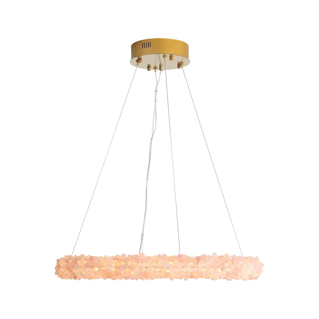Corallo 22" LED Chandelier in Coral - Pink