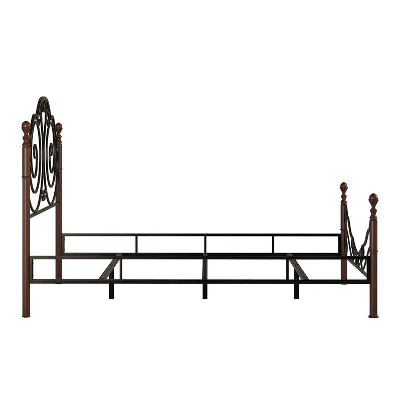 LeAnn Graceful Scroll Bronze Finish Iron Bed by iNSPIRE Q Classic