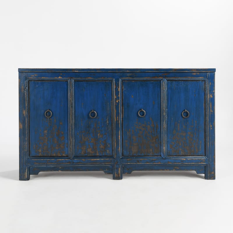Classic Home Amherst 4-Drawer Reclaimed Pine Wood Sideboard Buffet