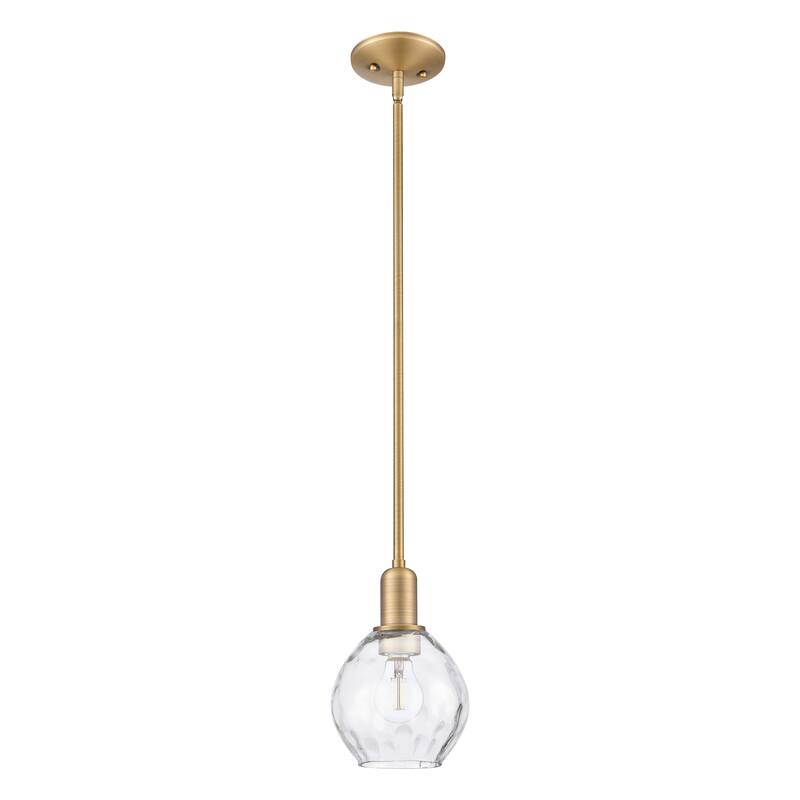 Innovations Lighting Endless Possibilities Arcadia - Waverly - 1 Light 6" Stem Hung Mini Pendant - Brushed Brass