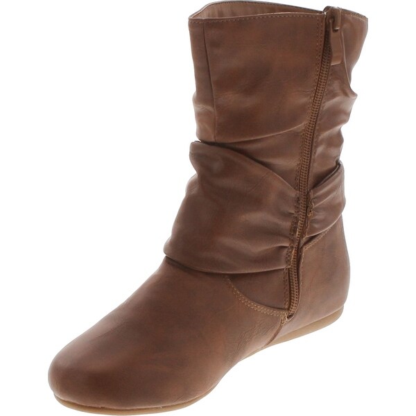 womens flat mid calf boots