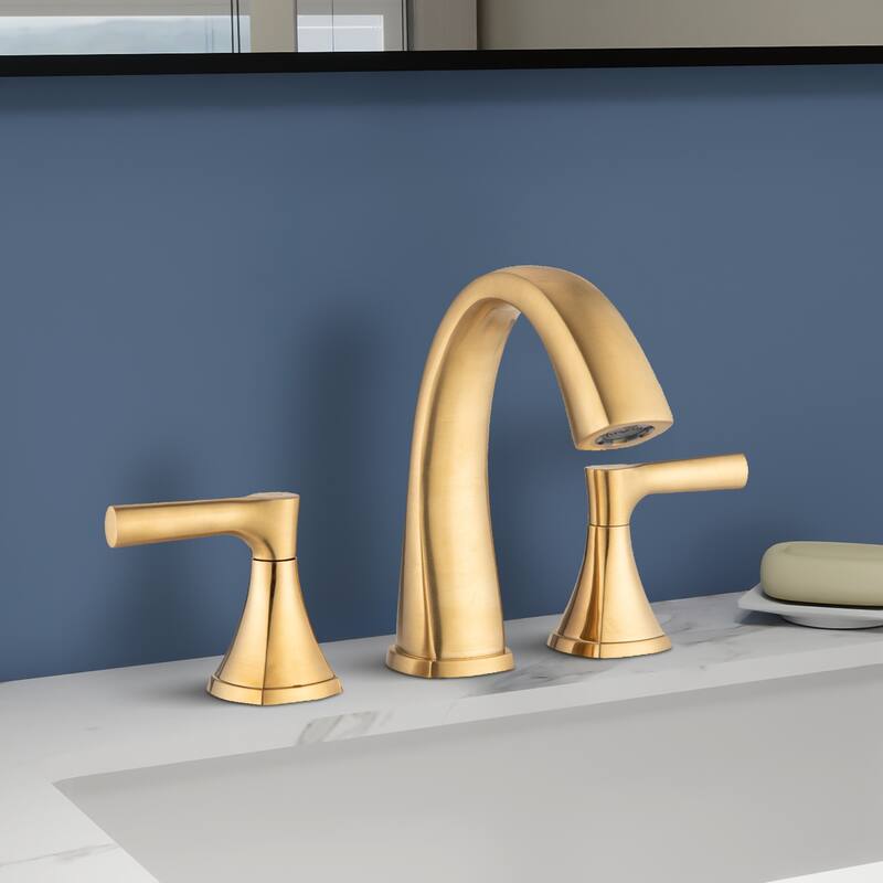 Topcraft Two Handle Bathroom Sink Faucet with Pop-Up Drainer