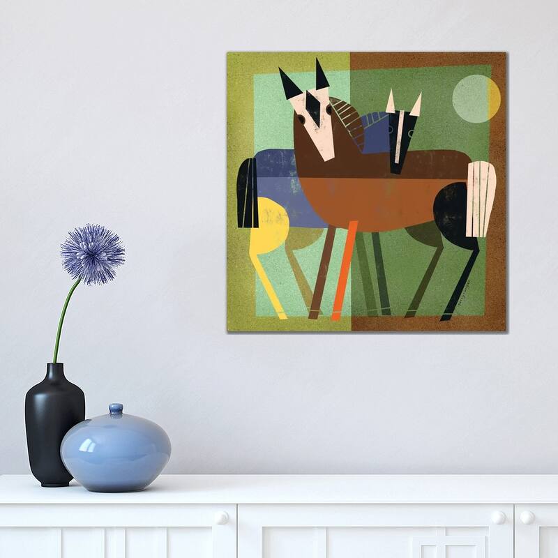 iCanvas "Horse Hug" by Terry Runyan Canvas Print - 18x18x1.5