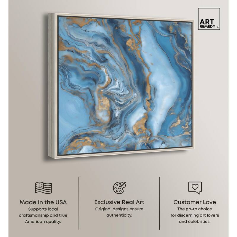 River Gold Canvas by Art Remedy