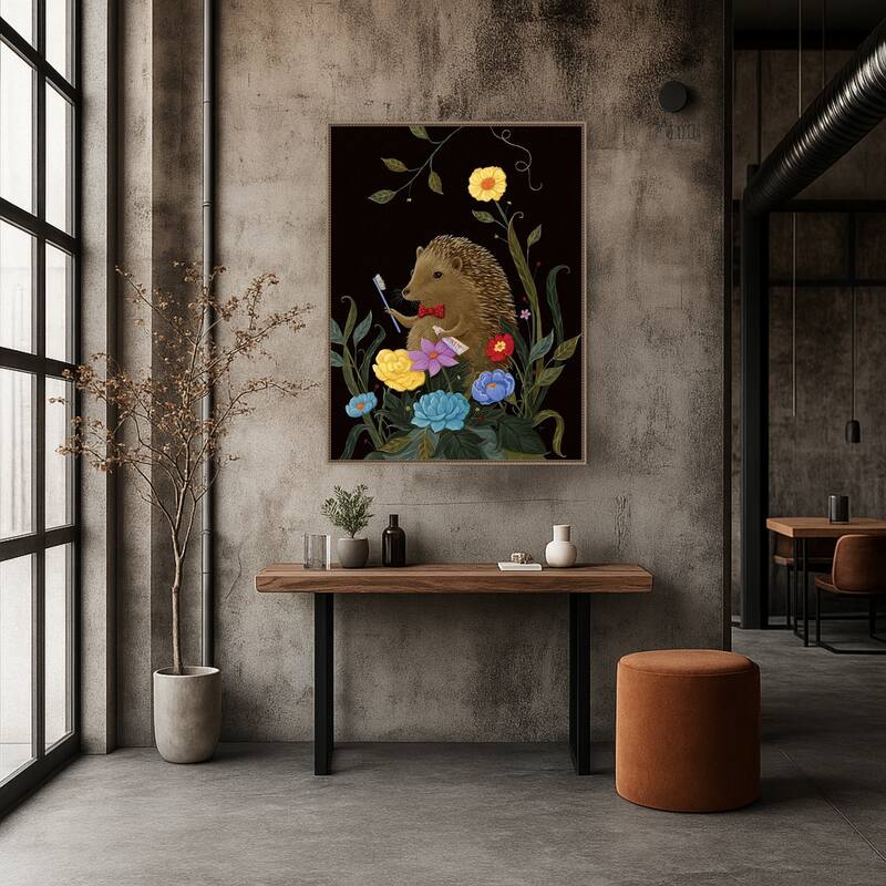 Beezys Teeth by Gina Matarazzo Framed Canvas Wall Art Print