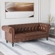 preview thumbnail 2 of 7, 83" Deep Button Tufted PU Leather Upholstered Loveseat Sofa Classic Chesterfield Sofa