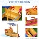 preview thumbnail 7 of 7, Outsunny Pirate Ship Kids Sandbox with Cover, Outdoor Wooden Sandbox Boat Toy for Backyard, Ages 3-8 Years Old - N/A