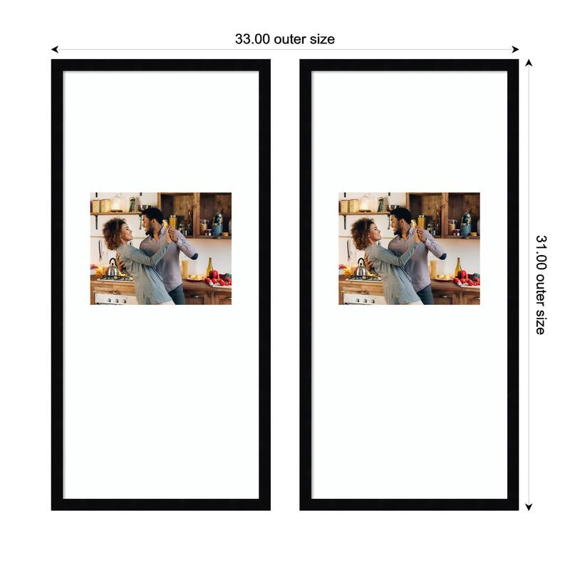 Kate and Laurel Svelte Noir Black Photo Frame Set
