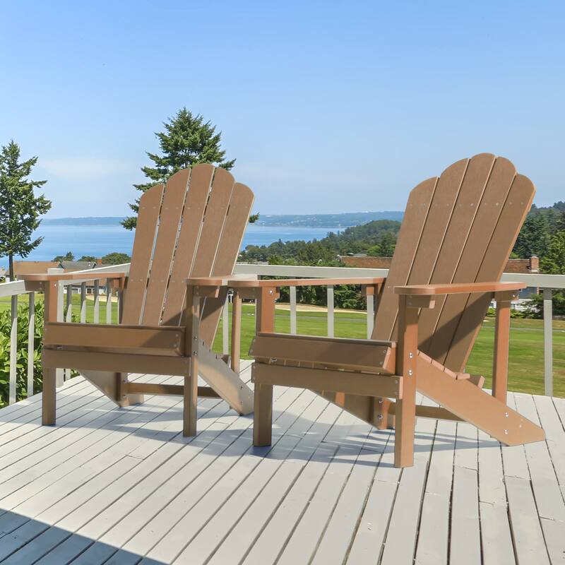 BONOSUKI 2pcs Outdoor Adirondack Chair,HIPS Patio Chair Set