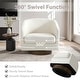 preview thumbnail 81 of 88, 31.1'' W Modern Barrel Swivel Accent Chair