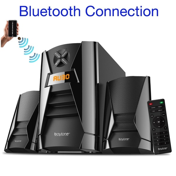 Boytone BT-222F, Wireless Bluetooth 2.1 Multimedia 40 watts, Powerful Bass System with FM Radio, Remote, Aux Port, USB, SD Slot