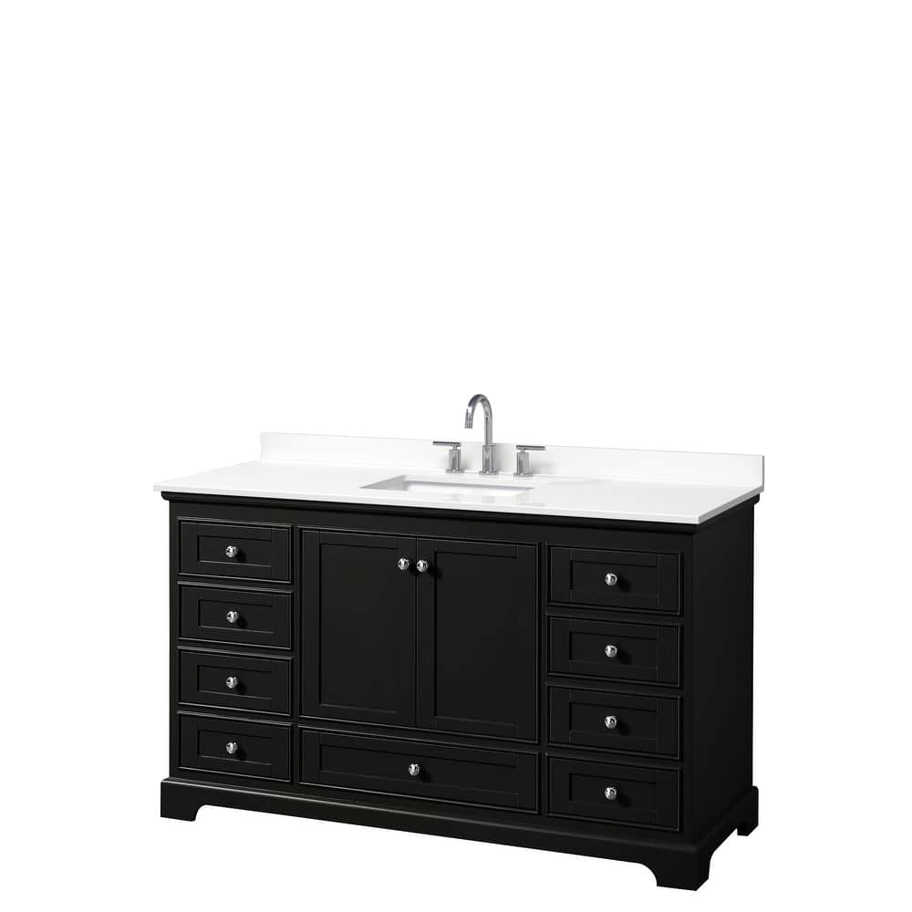 Deborah 60-inch Single Vanity, Quartz Top