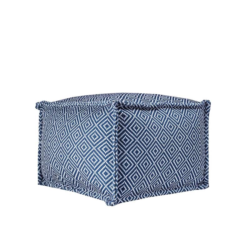 Nuloom Amalfi Aztec Print Indoor/Outdoor Ottoman Pouf
