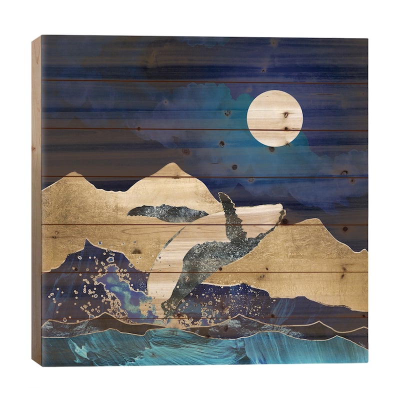 Live Free Print On Wood by SpaceFrog Designs - Multi-Color - 26x26x1.5
