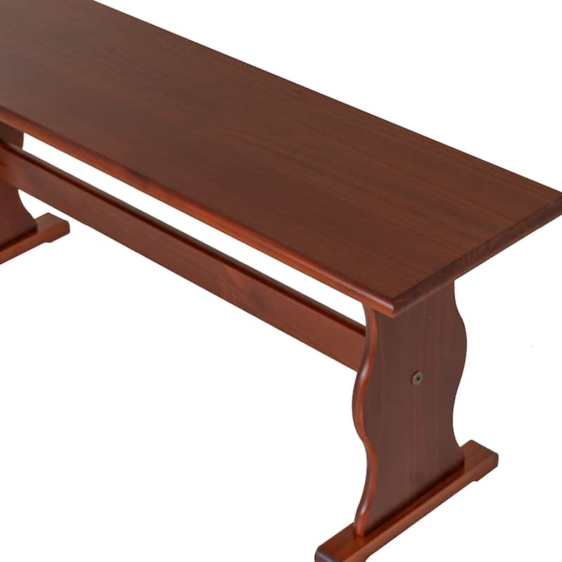 Linon Riki Dining Bench Walnut