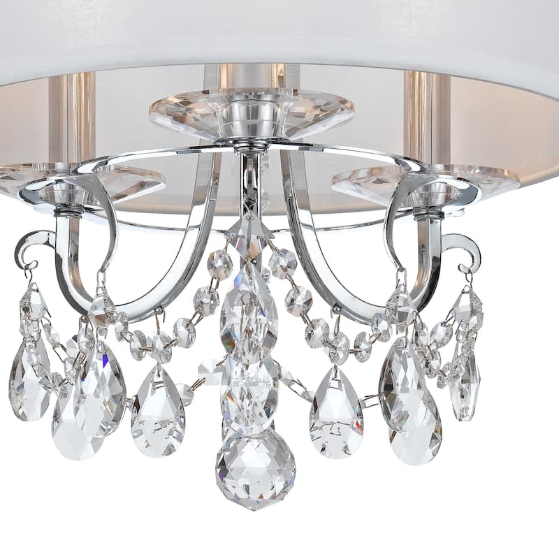 Othello 3 Light Polished Chrome Ceiling Mount - 14"W x 15"H