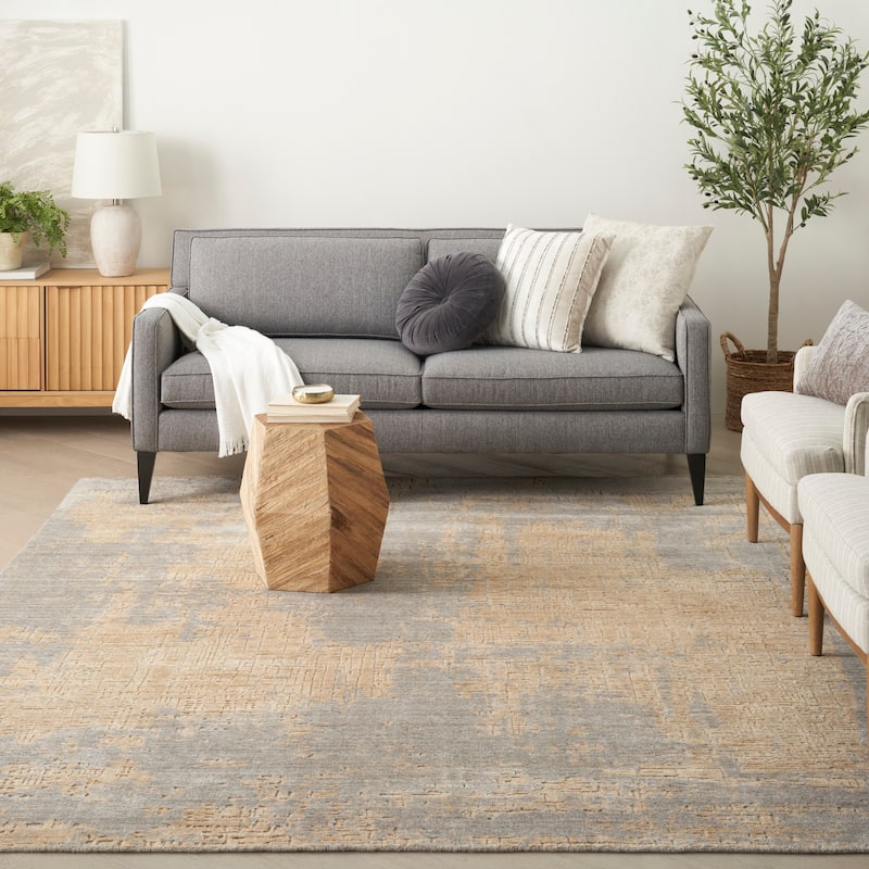 Nourison Harmony Indoor only Gold Abstract Area Rug