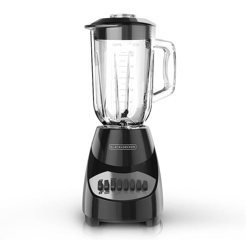 Black and Decker 5 Cup 10 Speed 550 Watt Glass Jar Blender in Black