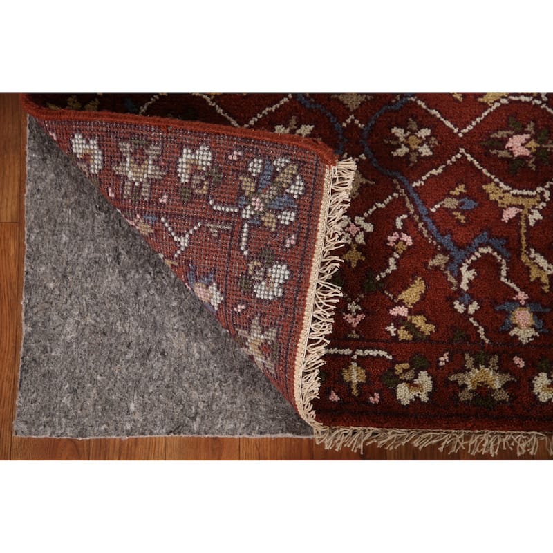 All-Over Orange Heriz Serapi Indian Area Rug Handmade Wool Carpet - 2'7"x 5'11"
