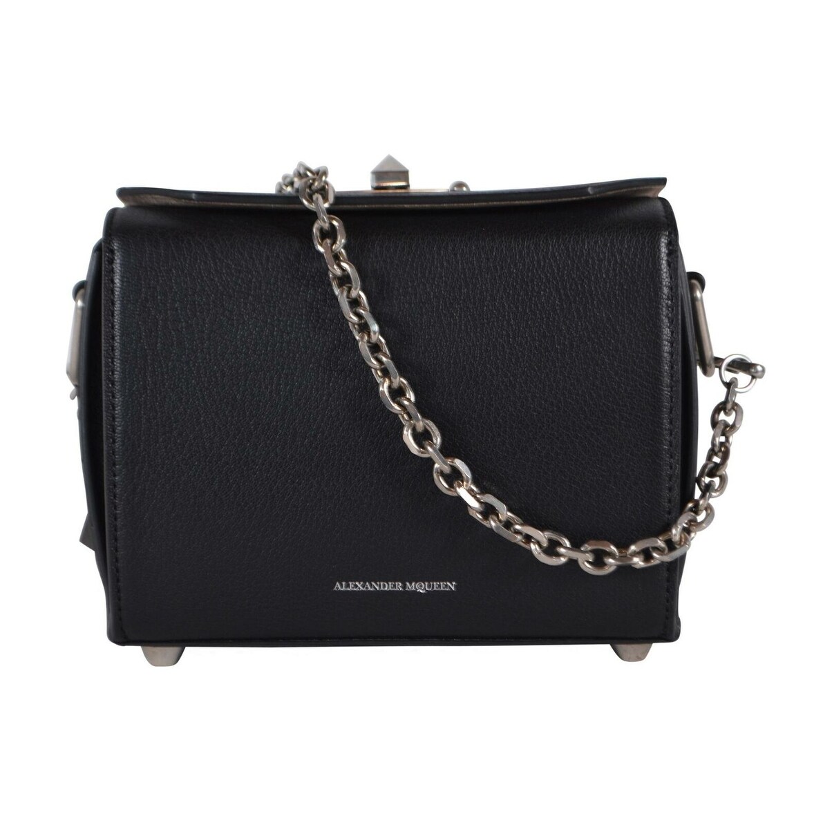 black and silver crossbody purse