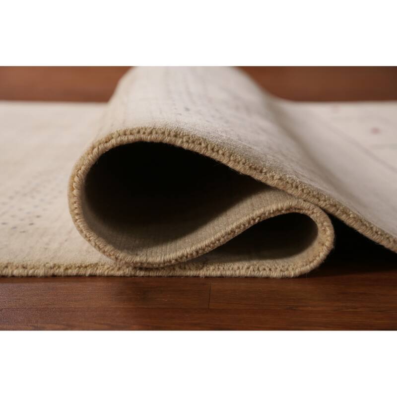 Gabbeh Indian Area Rug Handmade Contemporary Wool Carpet - 5'6" x 7'10"