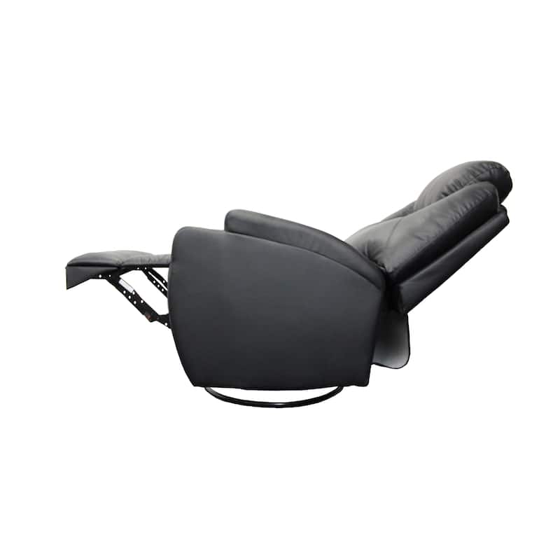 Worthington Black Rocker Recliner with Swivel Base