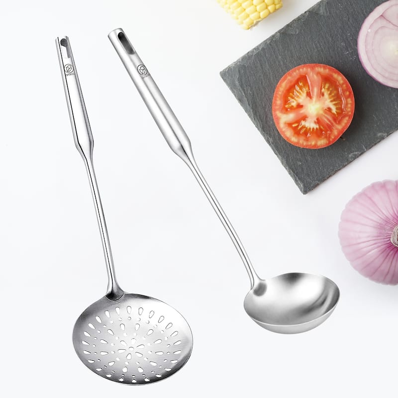 RJ Legend Cooking Utensil 304 Stainless Steel 18/8 Skimmer/ Ladle
