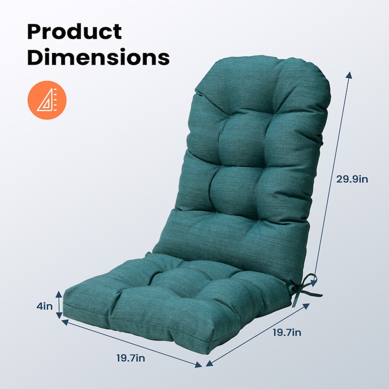 Outdoor Adirondack Chair Cushion Rocking Chair Cushions Thickened Patio Chair Pad with Sunbrella
