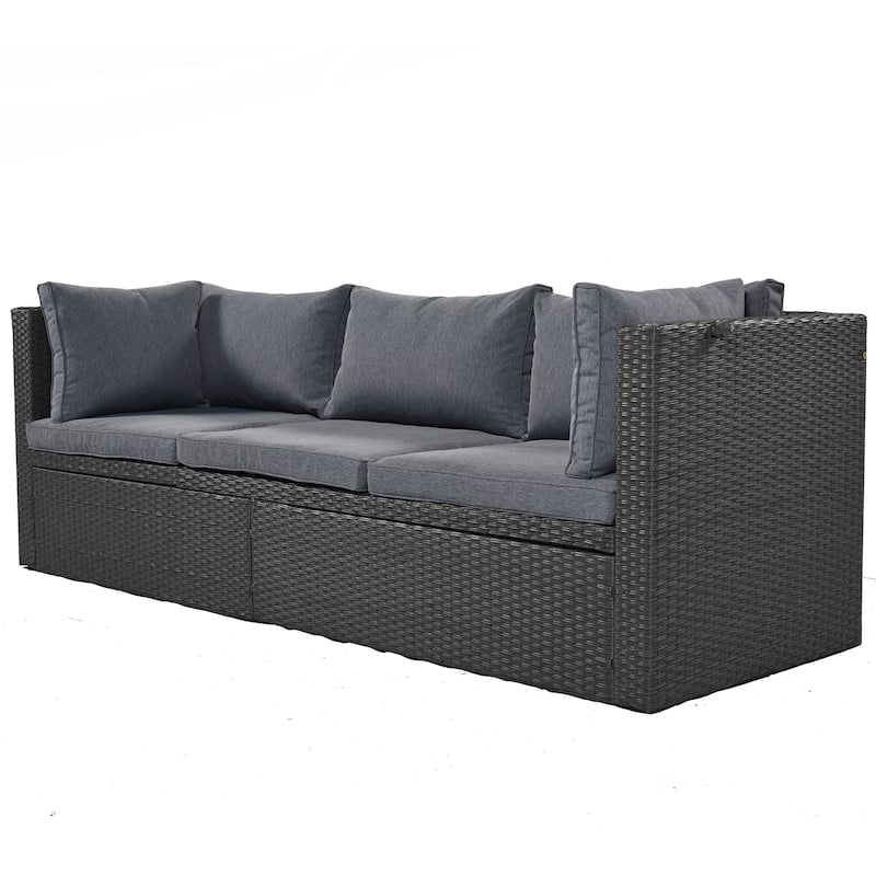 Outdoor Daybed with Retractable Canopy