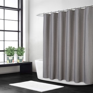 72 in. L x 48 in. W Small Stall White Shower Curtain Narrow Size + 8  Matching Rings 1210100 - The Home Depot