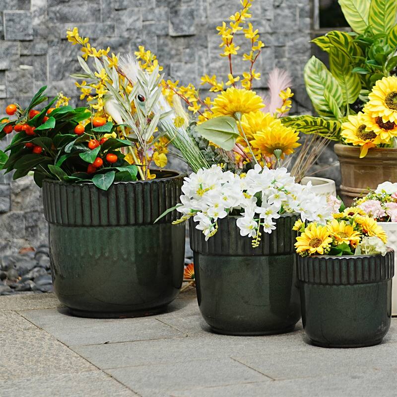 Modern Ceramic Flowerpot (Set of 3)