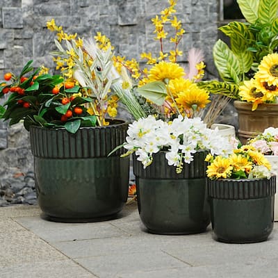 Modern Ceramic Flowerpot (Set of 3)