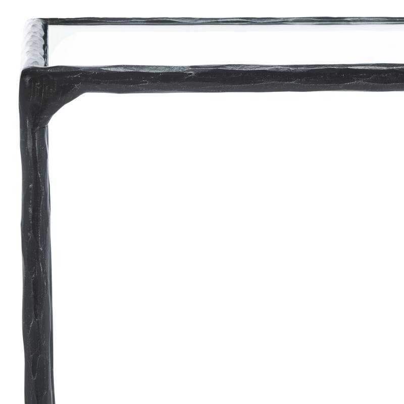 SAFAVIEH Couture Isabellina Metal And Glass Accent Table - 22"W x 12"D x 23"H
