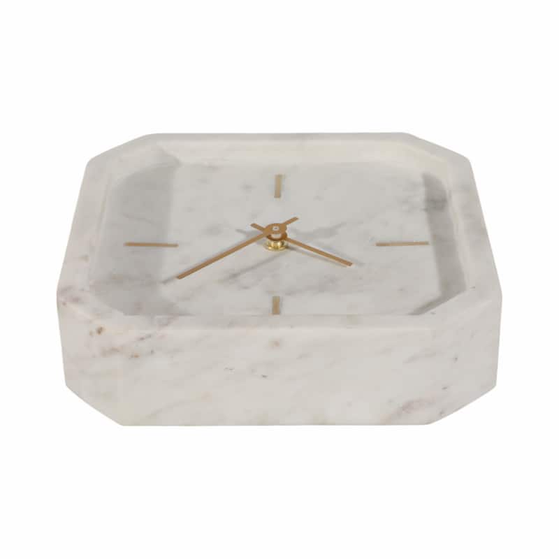 Modern Marble Octagon Decorative Table Clock