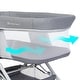 preview thumbnail 2 of 8, Baby Trend Quick-Fold 2-In-1 Rocking Bassinet, Shadow Stone Gray