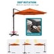 preview thumbnail 15 of 28, 10 ft. Round 360-Degree rotation Cantilever Patio Umbrella