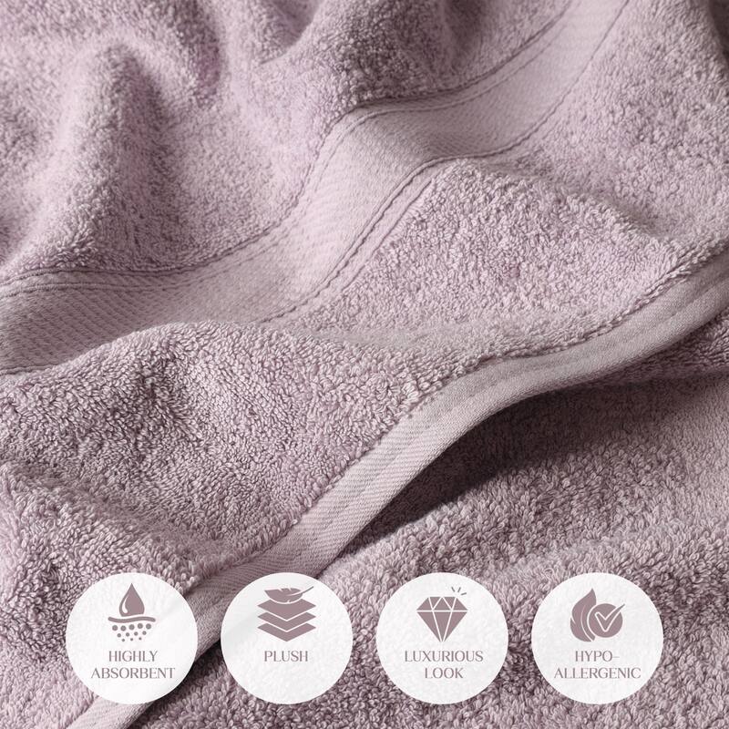 Blue Nile Mills Luxury 6-Piece Egyptian Cotton Towel Set, Thick Absorbent Bathroom Towels