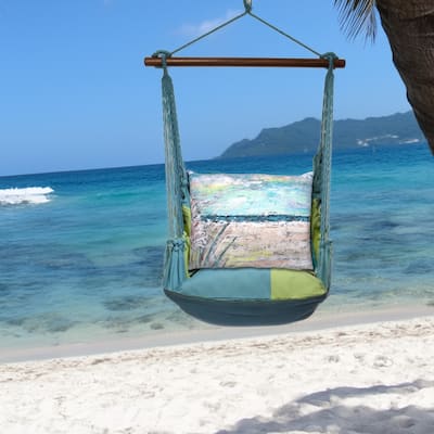 Magnolia Casual Swing Set 4 piece - Meadow Mist Stripe w/ Coastal Landscape 1