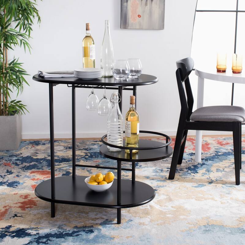 SAFAVIEH Ula 3-Tier Swivel Bar Table - 29.53" W x 17.72" L x 32.76" H - 30"Wx18"Dx33"H