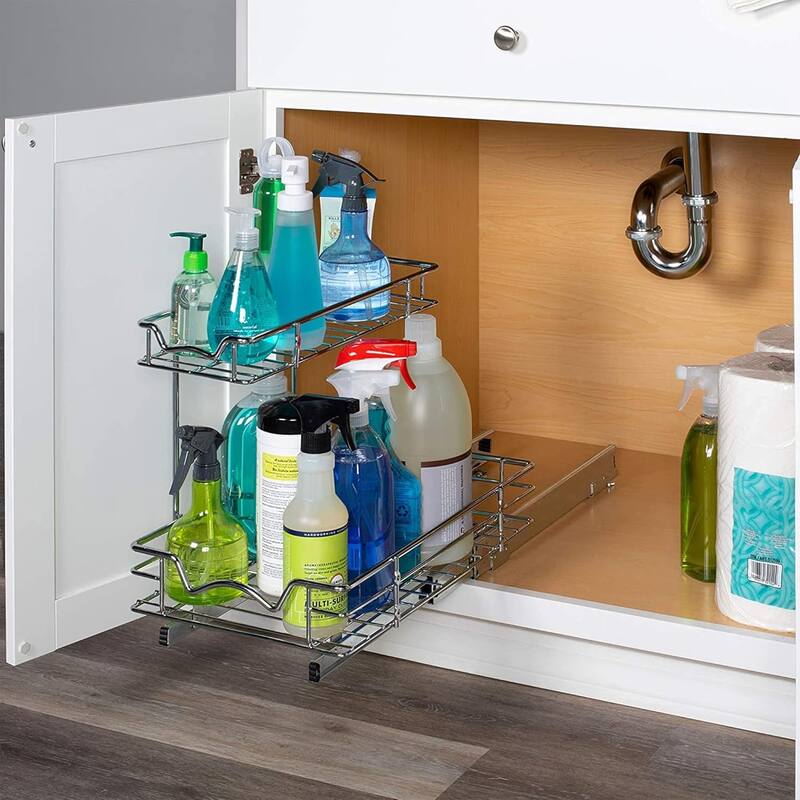 Hold N' Storage - 2 Tiers Under the Sink Organizer and Storage Pull Out