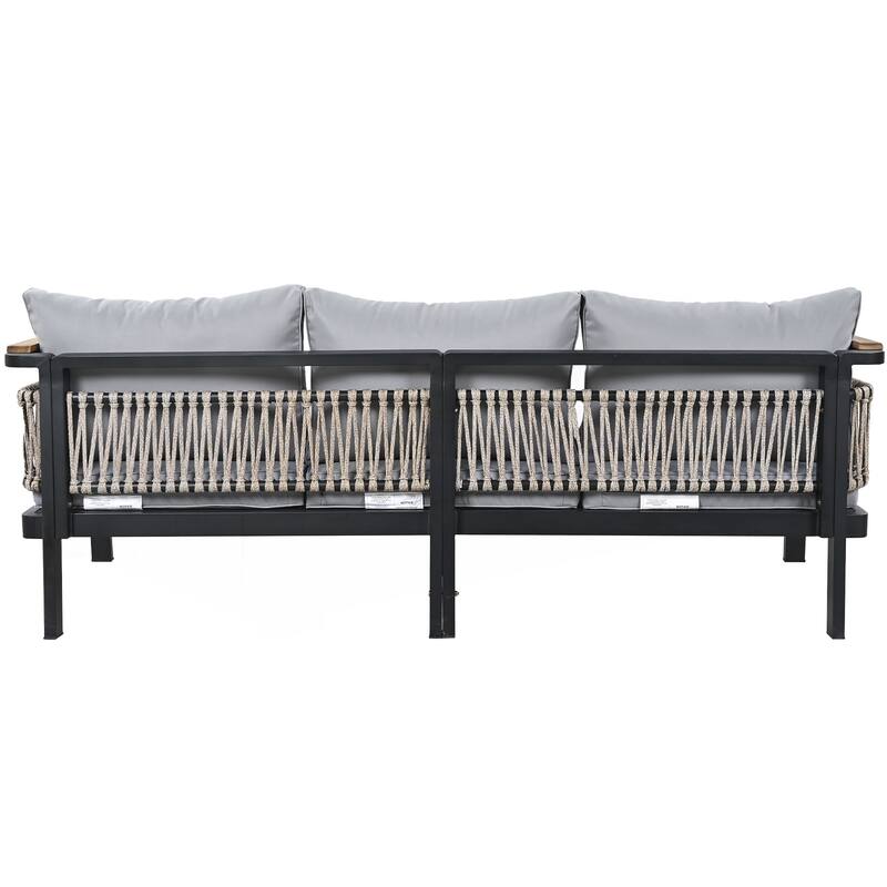 4 Pieces Outdoor Sectional Sofa Set