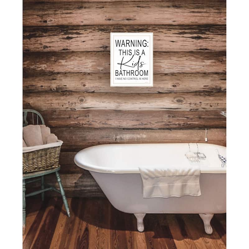 TrendyDecor4U Contemporary "Kid's Bathroom" Framed Print Wall Art