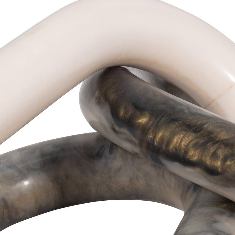 Modern Chain Linked Art Sculpture for Contemporary Spaces - 21" - 21" x 6" x 1"