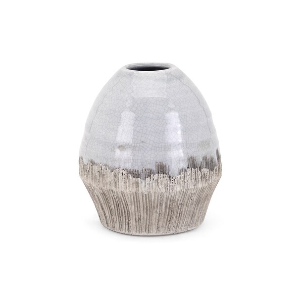 IMAX Home 25628 Edwin 8" Tall Ceramic Vase - Blue