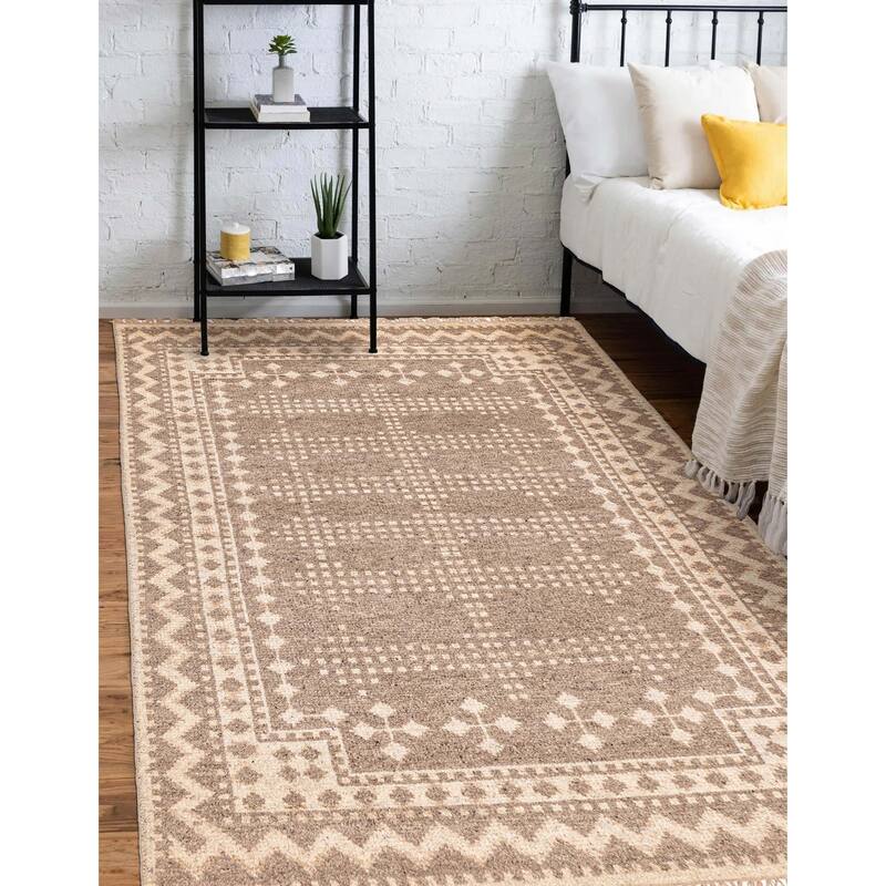ECARPETGALLERY Hand-knotted Tangier Grey Wool Rug - 5'1 x 8'0