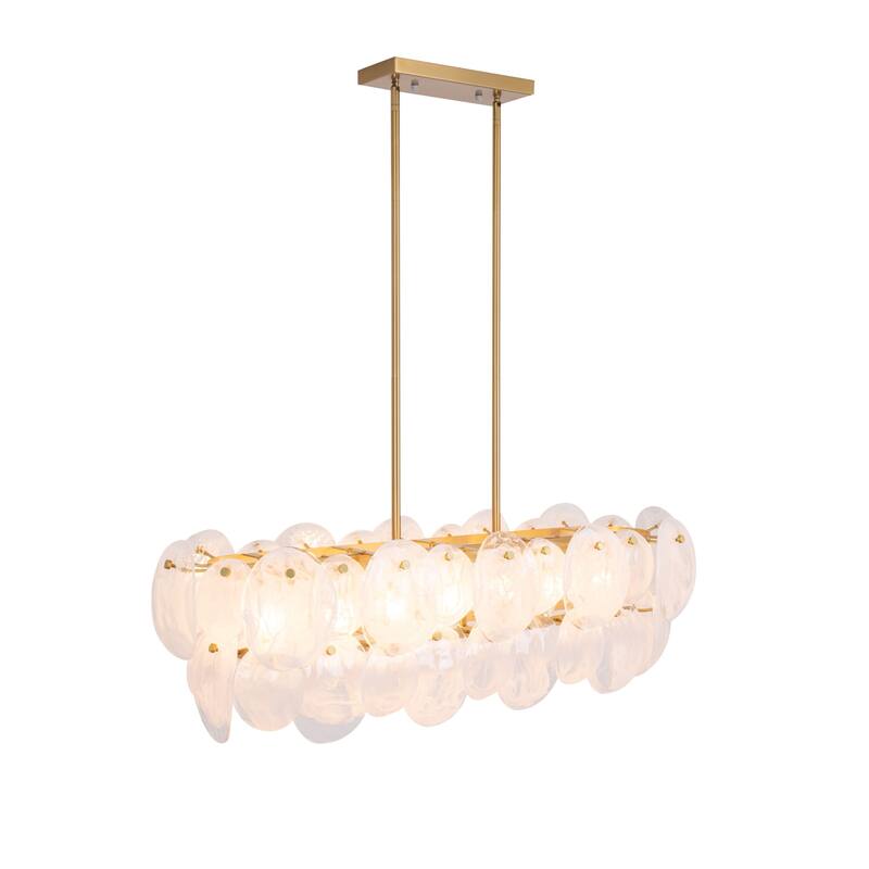 Artcraft Lily 7-Light Island-Light - Brushed Brass Finish